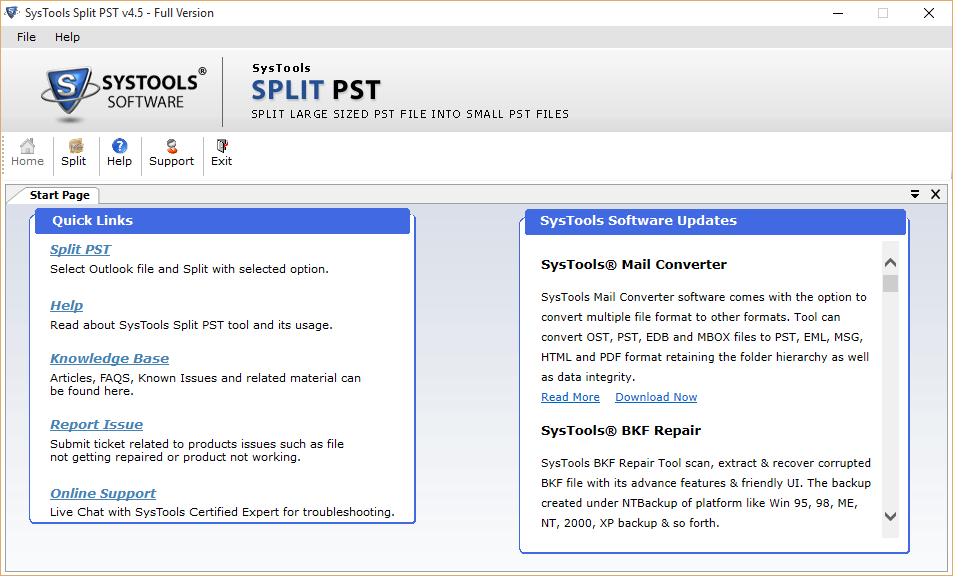 Split PST Tool