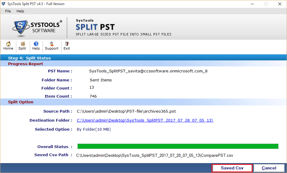 Split Status Report