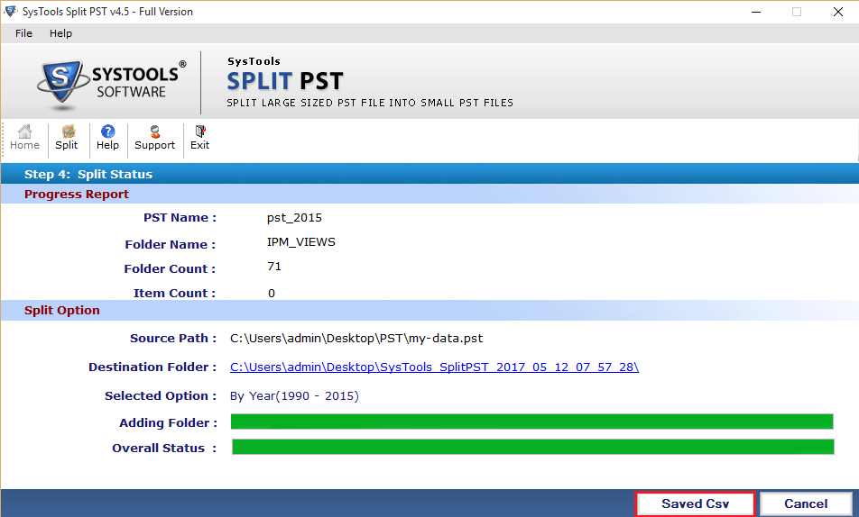 Split Status Report